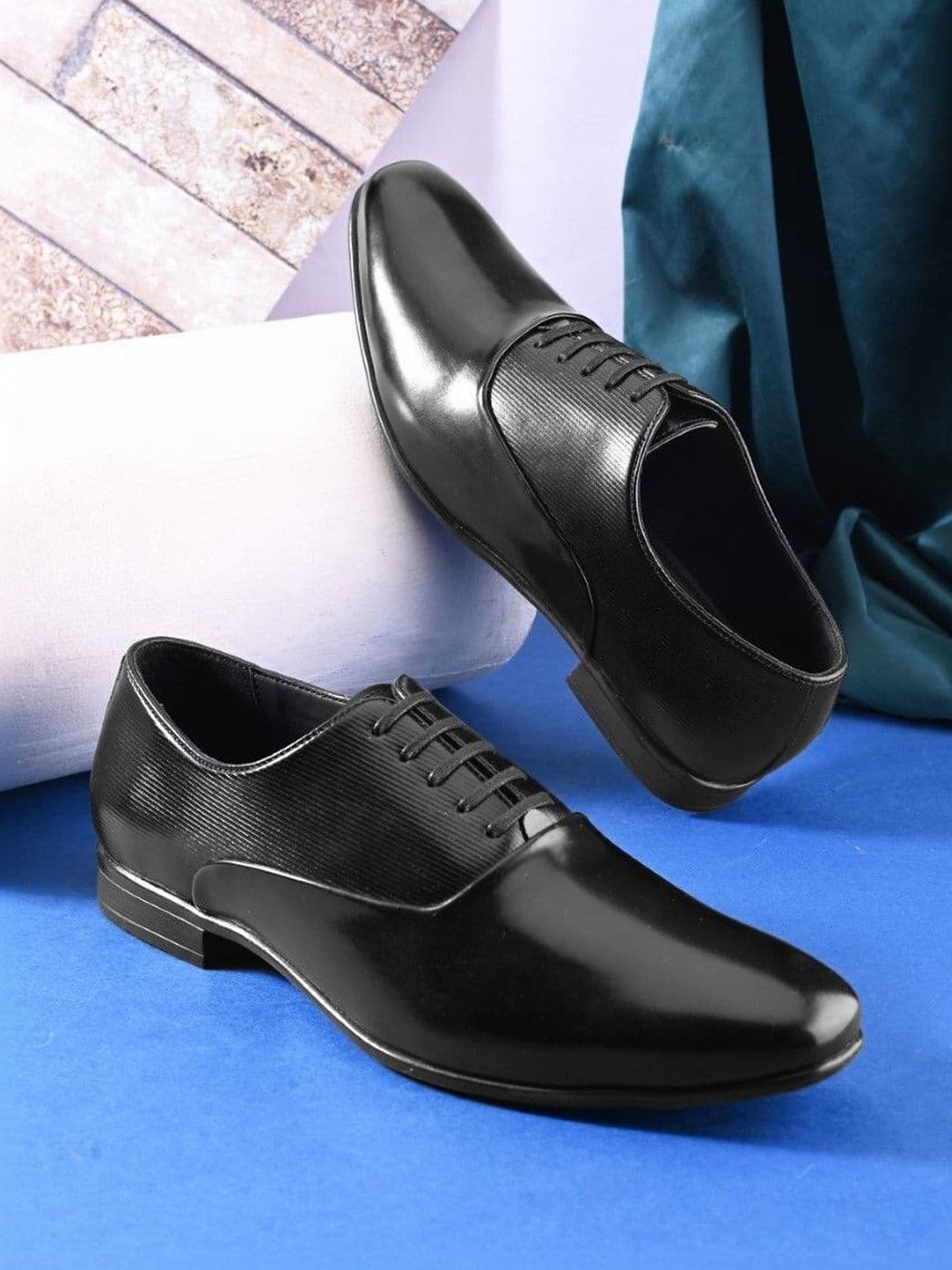 House of Pataudi Men Leather Lace-Ups Oxford Formal Shoes - view 1