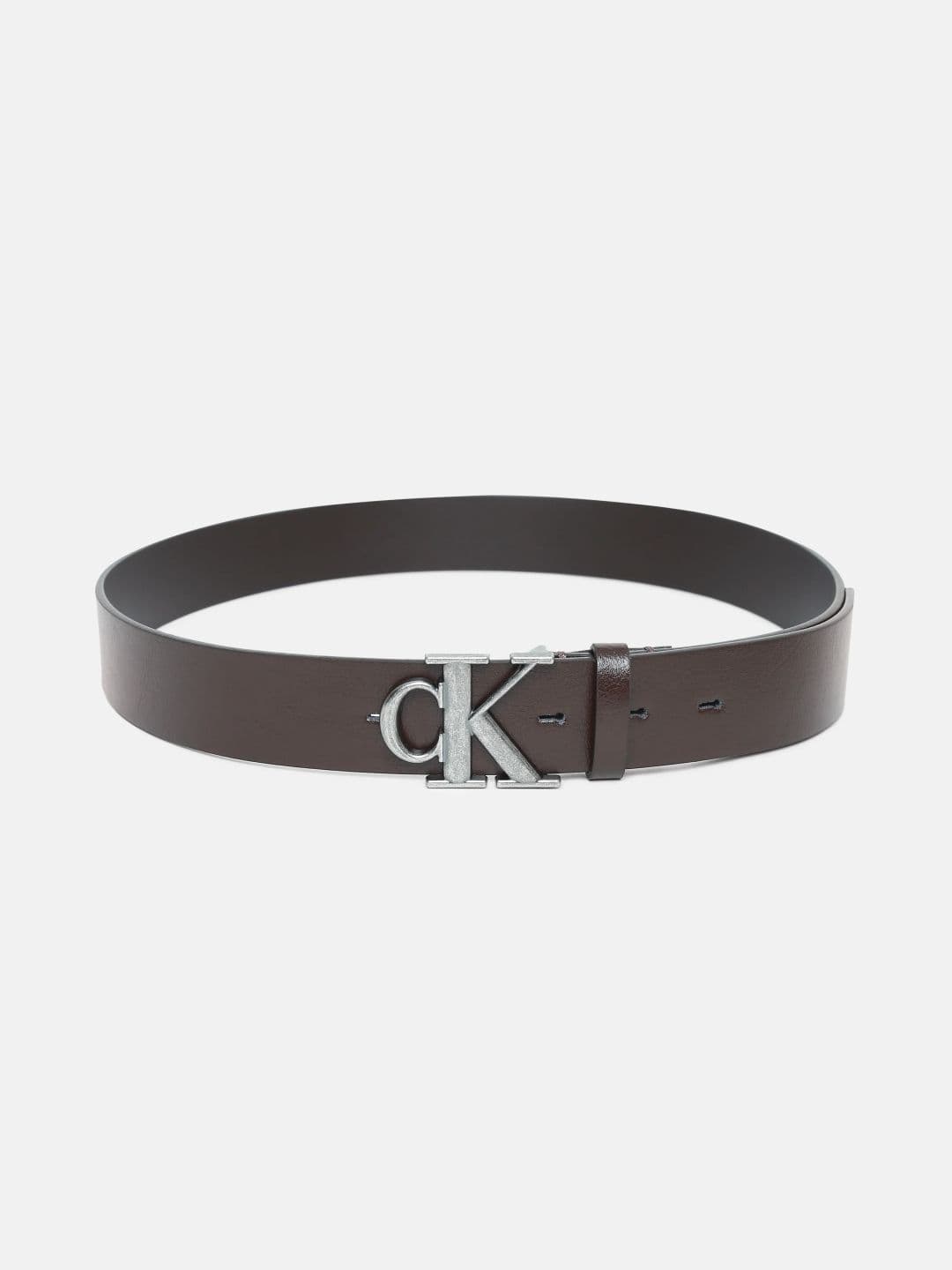 Calvin Klein Brown Solid Leather Classic Belt - view 1
