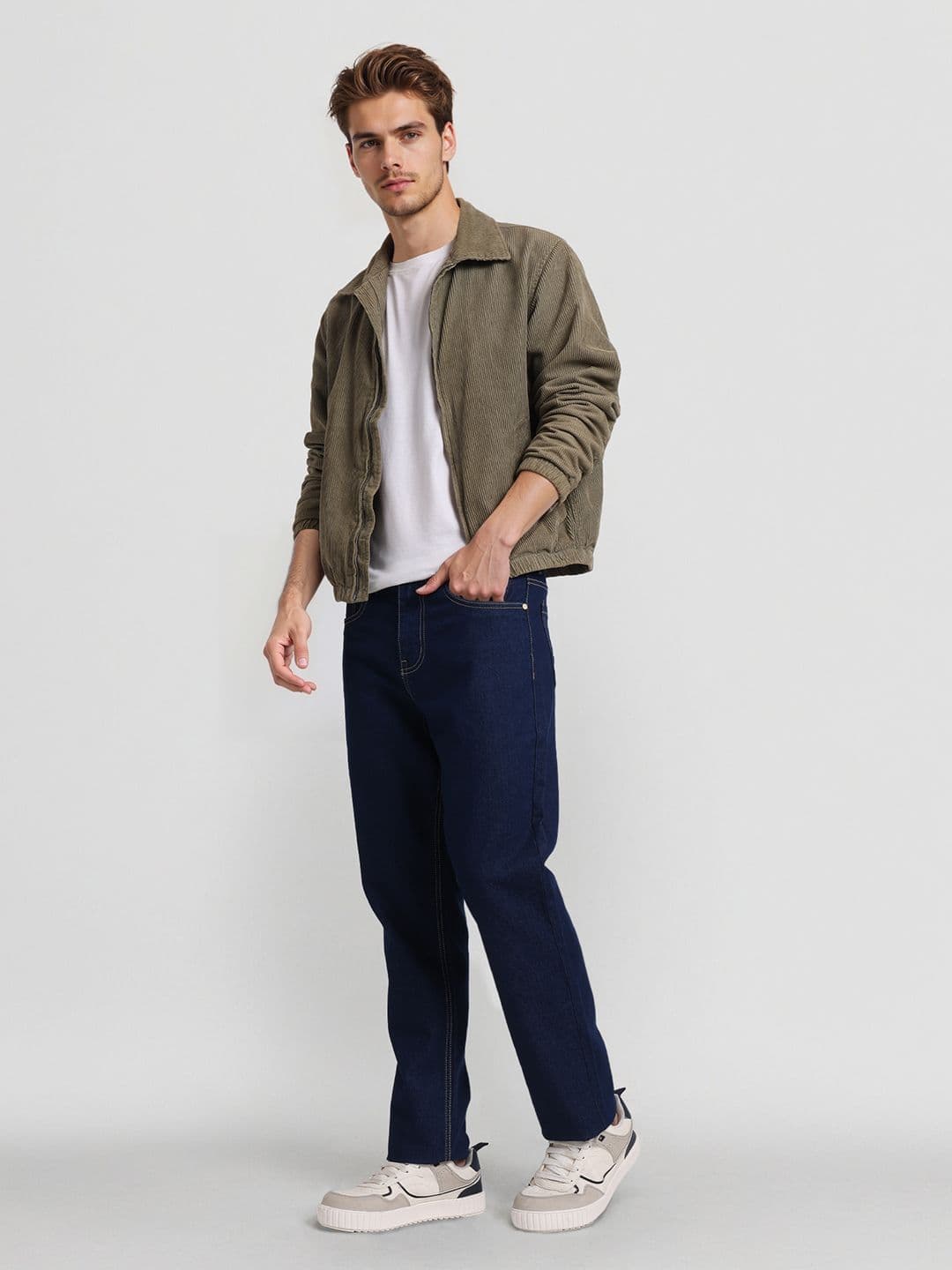 Style Quotient Men Smart Straight Fit Mid-Rise Stretchable Jeans - view 1