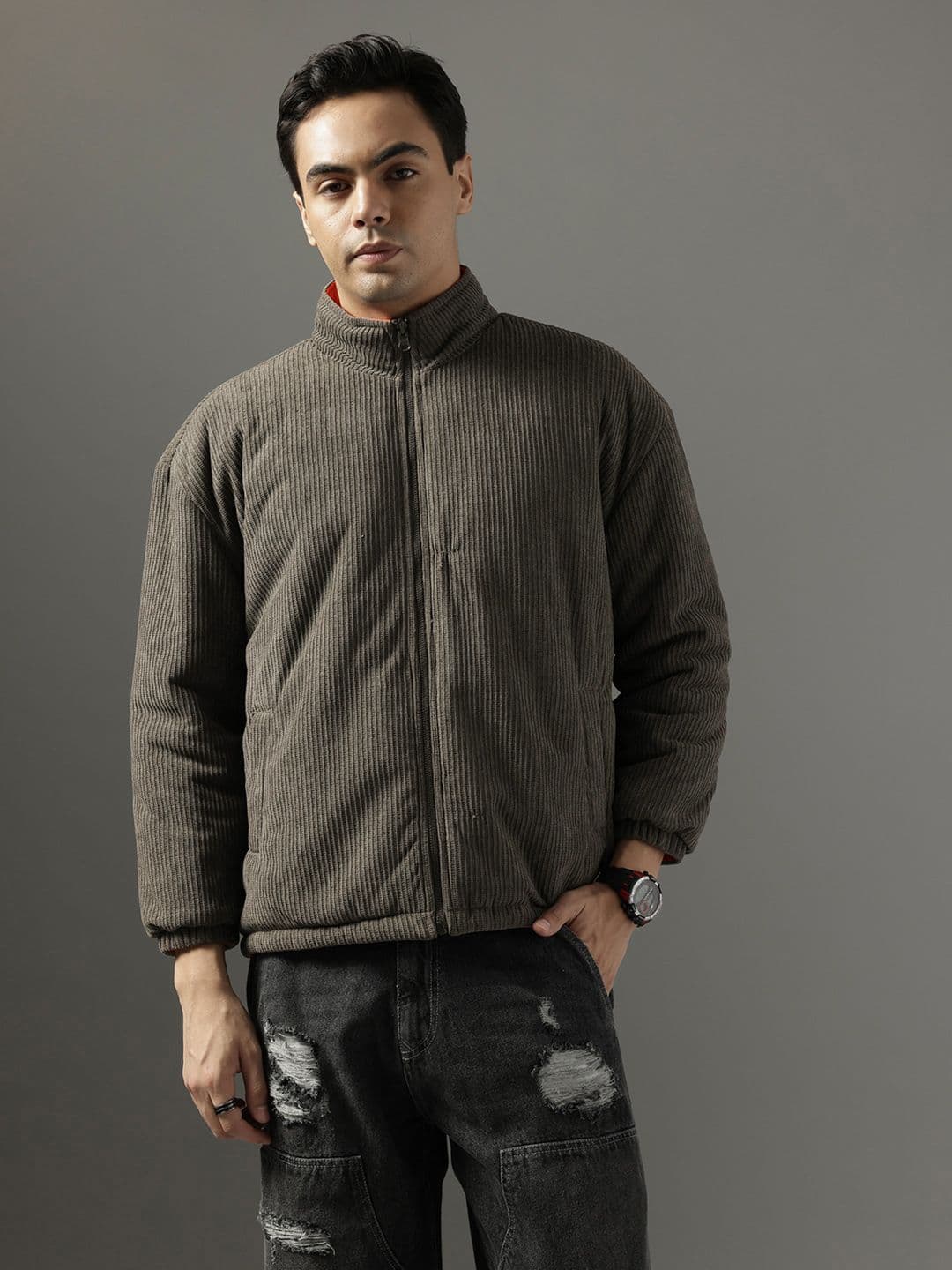 FCUK Ribbed Reversible Tailored Jacket - view 1