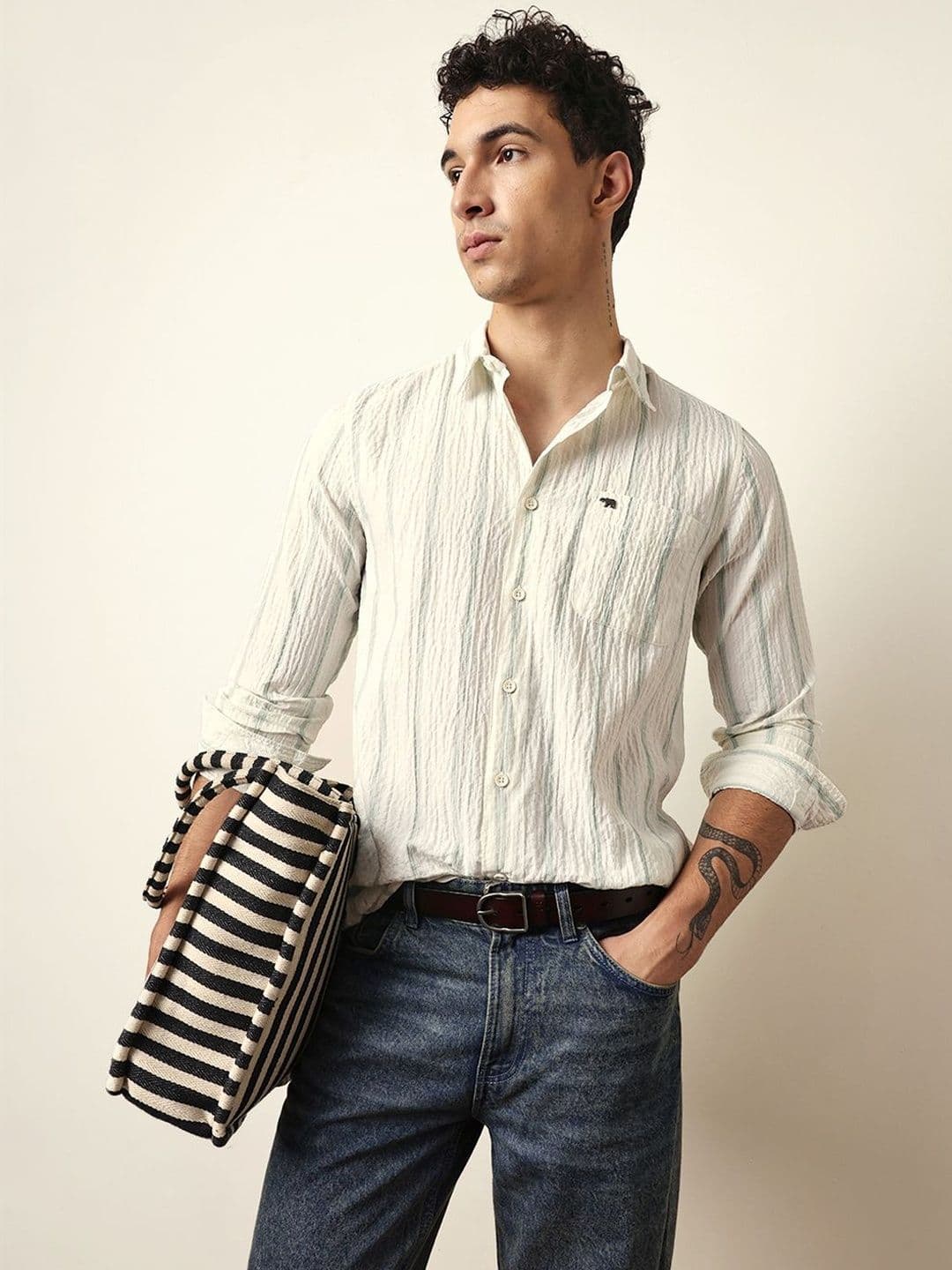 THE BEAR HOUSE Men Striped Casual Shirt - view 1
