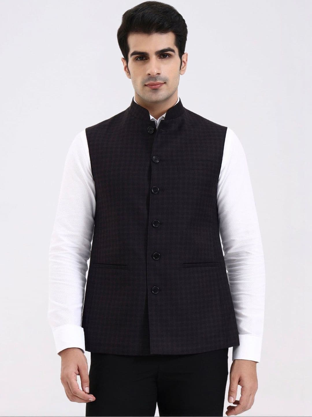 MODI JACKET Men Checked Tailored Jacket - view 1