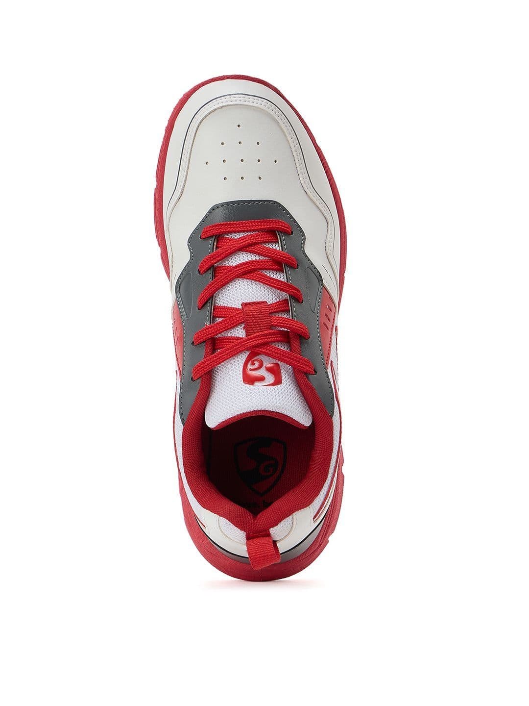 SG Savage Stud Prime Shoes White-Red - PVC Upper EVA Cushion & Traction - view 1