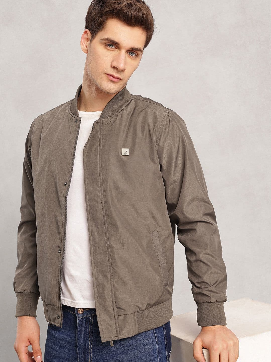 Nautica Stand Collar Bomber Jacket - view 1