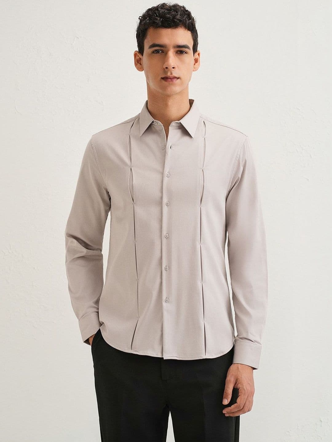 Banana Club Mink Front Cotton Long Sleeves Shirt - view 1