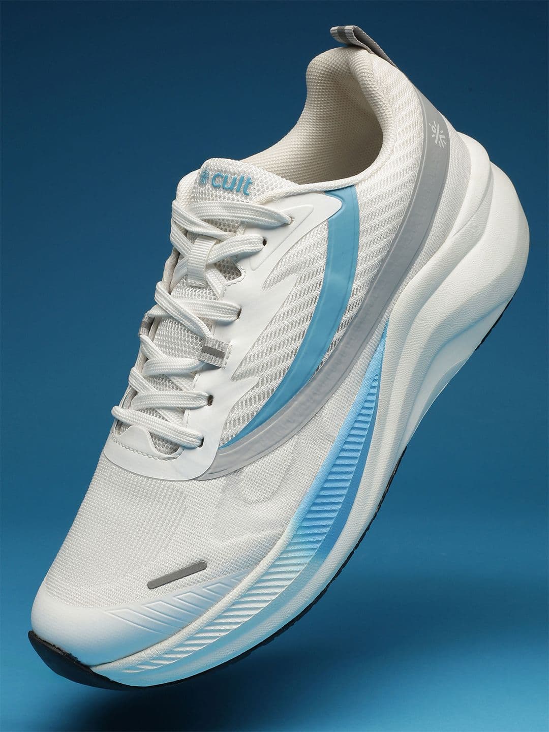 CULT Men's Envo Running Shoes - White & Sky Blue - view 1