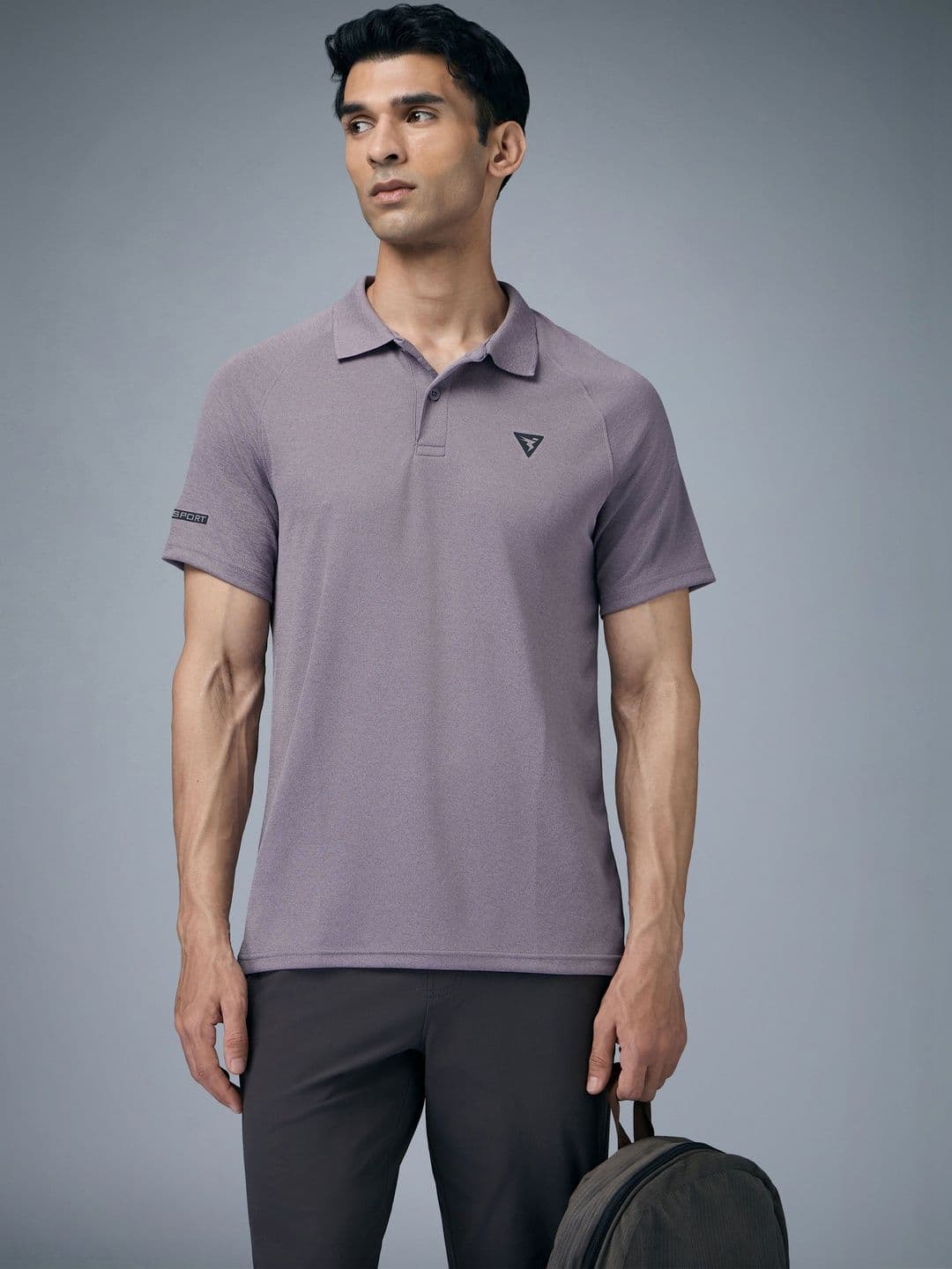 Technosport Men Polo Collar Antimicrobial Slim Fit T-shirt - view 1