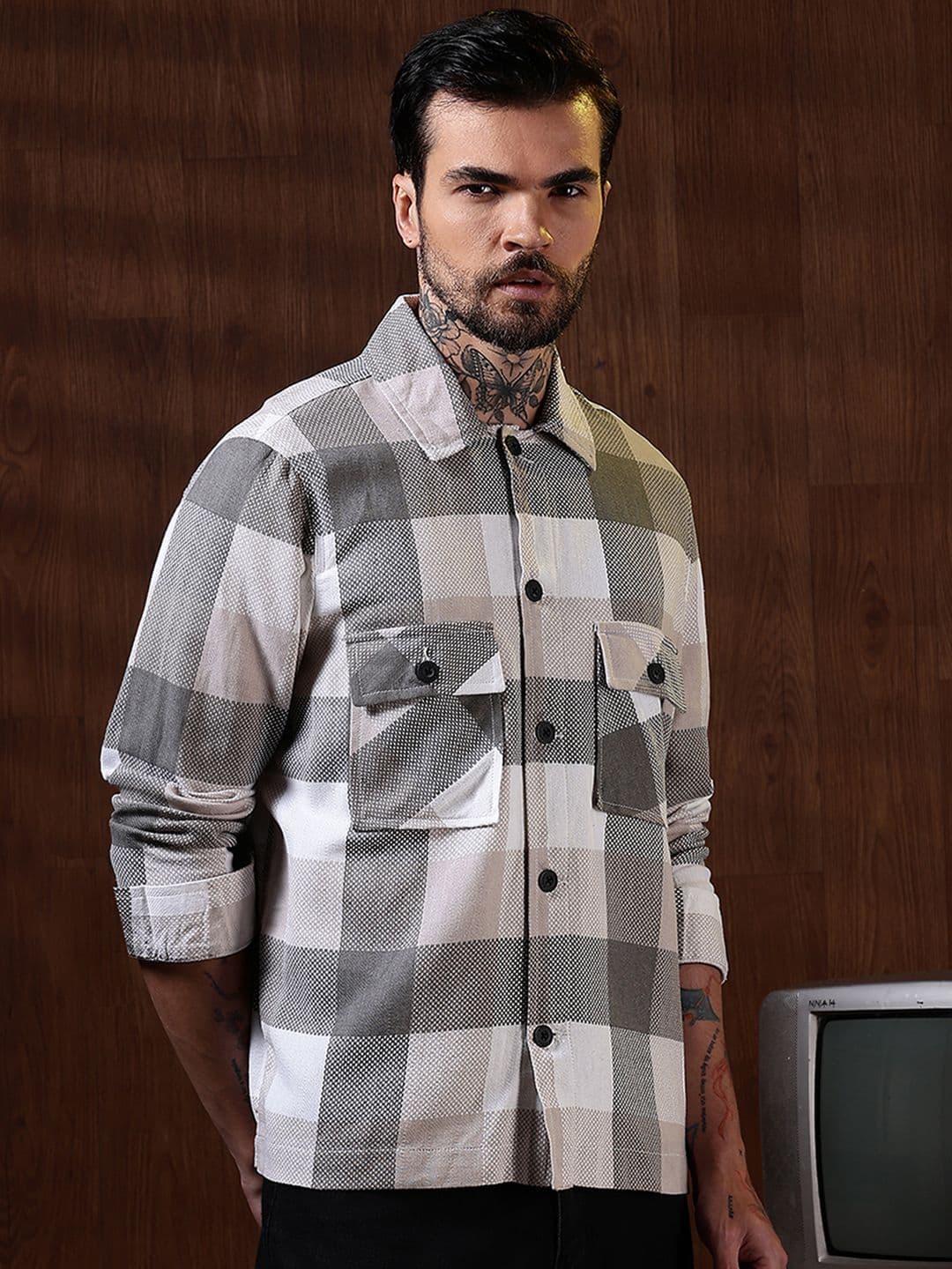 Eszett Men Checked Tailored Jacket - view 1