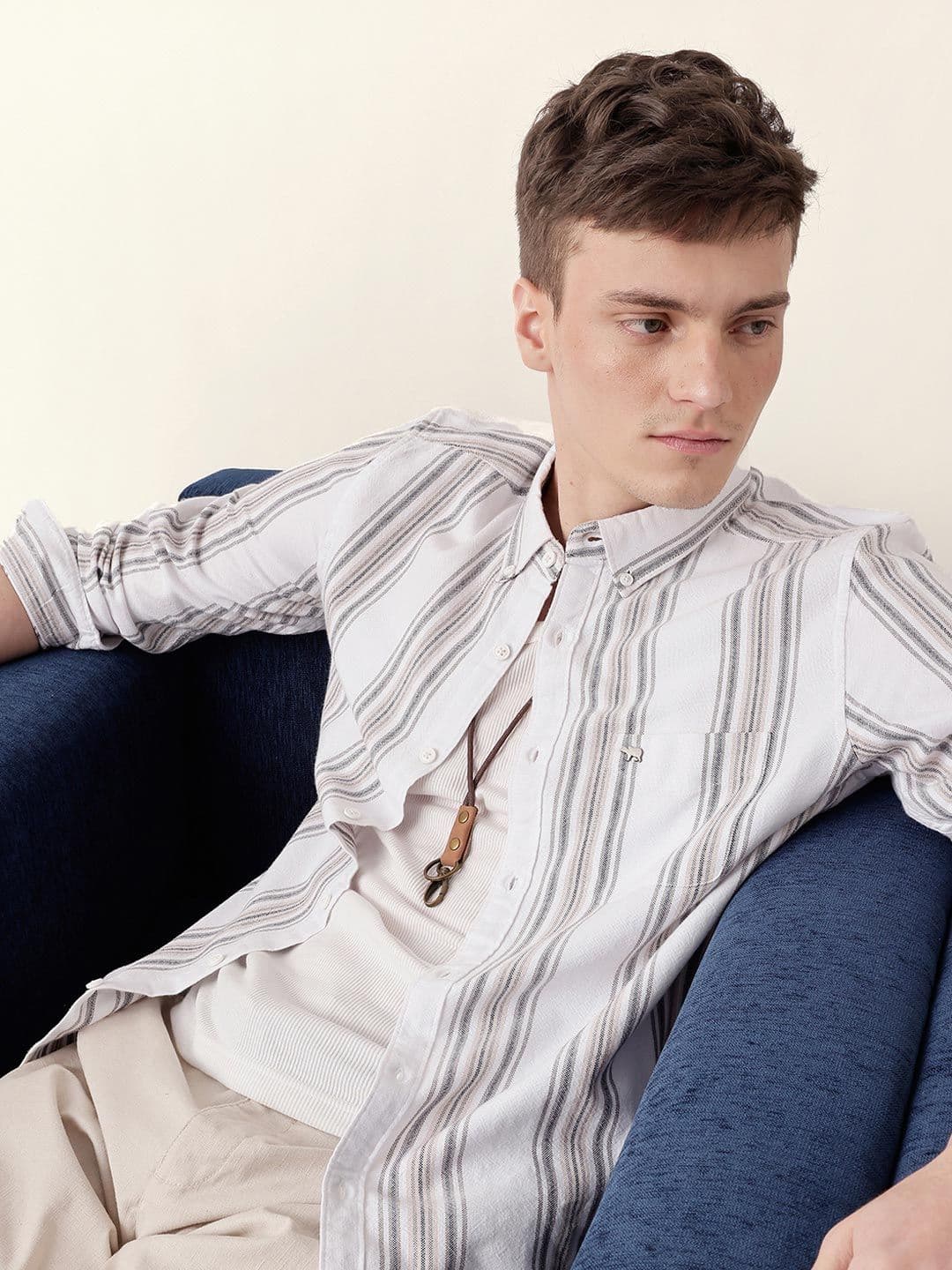 THE BEAR HOUSE Men Slim Fit Striped Casual Shirt - view 1