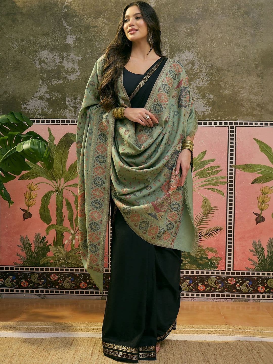 Sangria Women Pashmina Kashmiri Kaani Weave Shawl - view 1