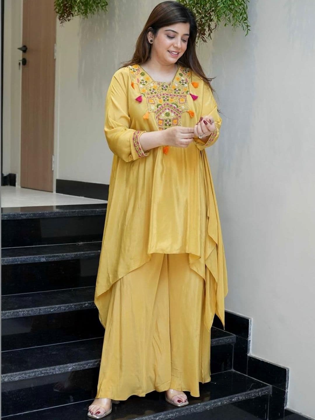 KALINI Embroidered Tunic With Trousers Co-Ords - view 1
