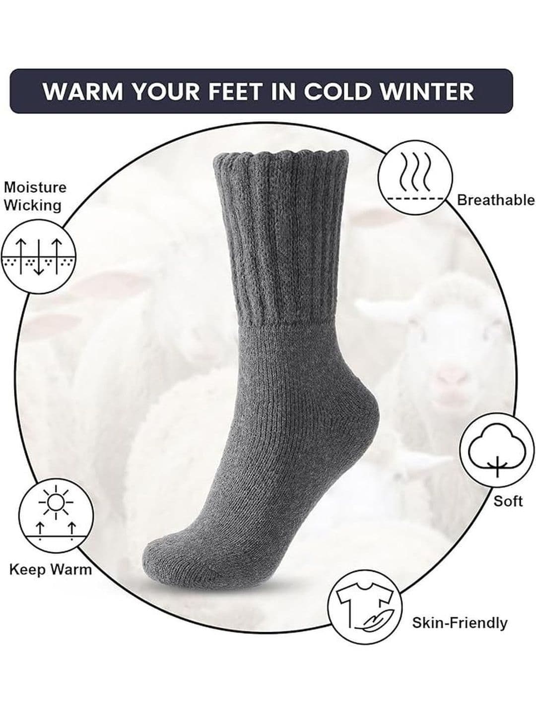 EL REGALO Unisex Pack of 3 Calf Length Socks - view 1