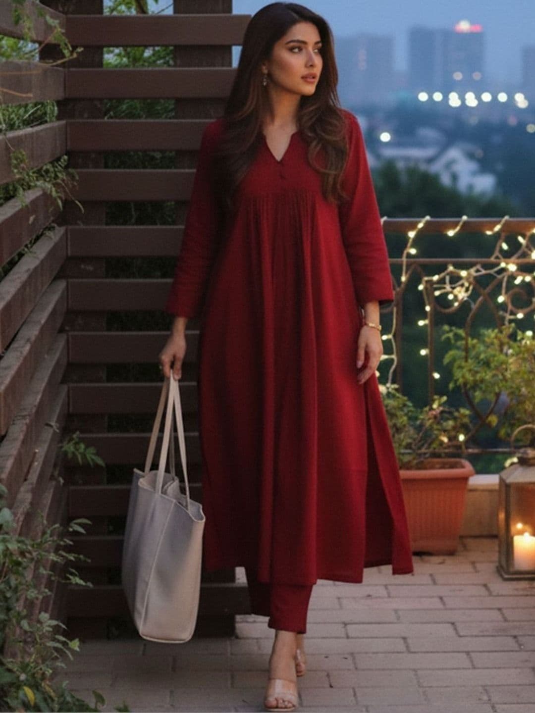 iEthniya Women Empire Kurta with Trousers - view 1