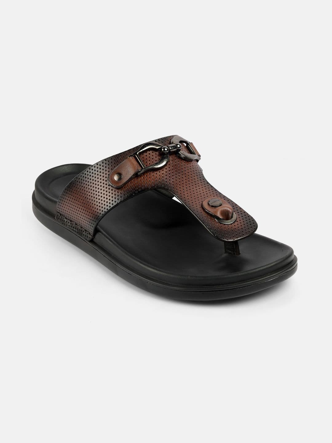 J.FONTINI Men Leather Comfort Sandals - view 1