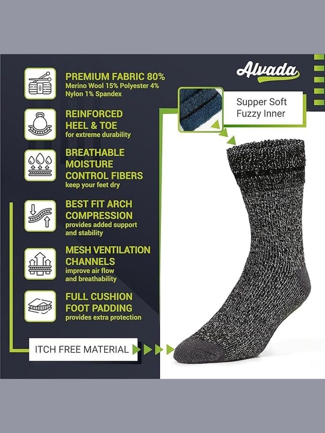 EL REGALO Unisex Pack of 3 Calf Length Socks - view 1