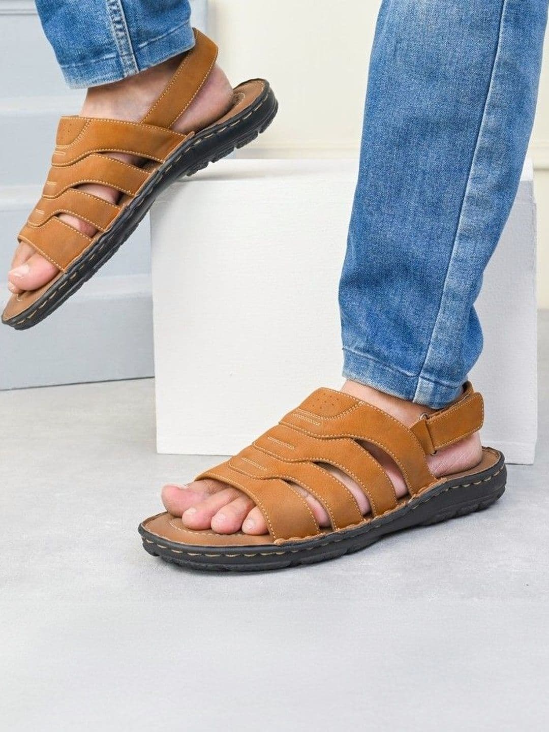 HERE&NOW Men Ethnic Comfort Sandals - view 1