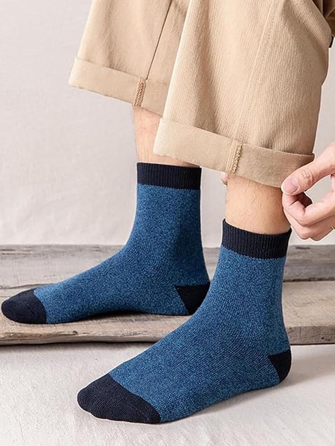 EL REGALO Men Color-Blocked Calf-Length Socks - view 1