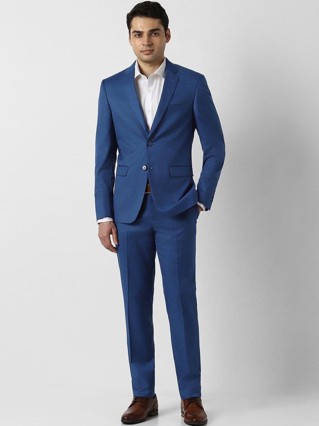 Peter England Elite Slim-Fit Single-Breasted Two-Piece Suit - view 1