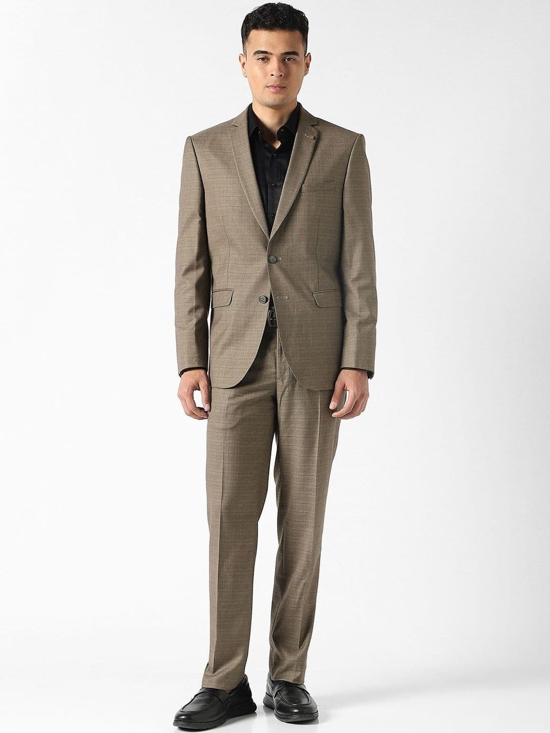 Van Heusen Self Design Slim Fit Single-Breasted Two-Piece Suits - view 1