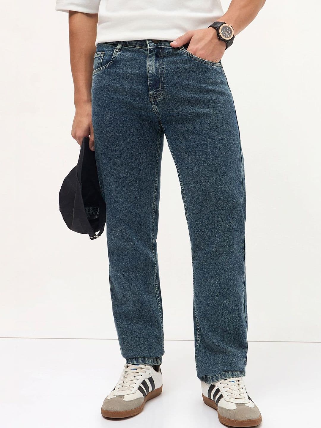 Urbano Fashion Men Regular Fit Mid-Rise Heavy Fade Stretchable Jeans - view 1