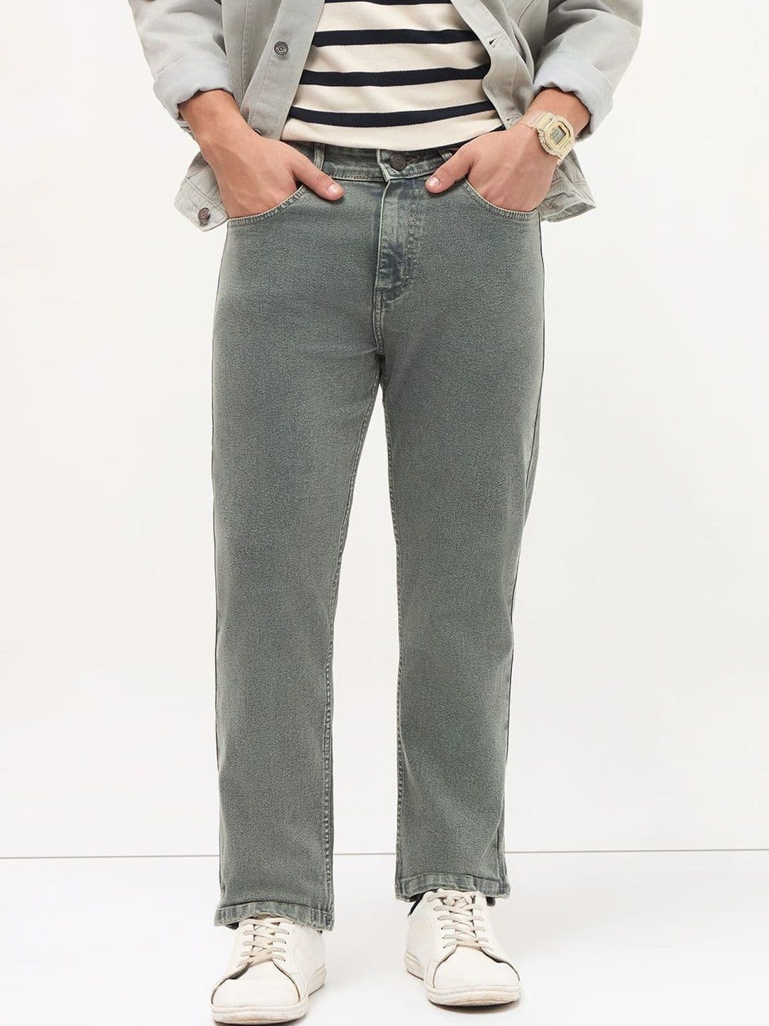 Urbano Fashion Men Regular Fit Mid-Rise Heavy Fade Stretchable Jeans - view 1