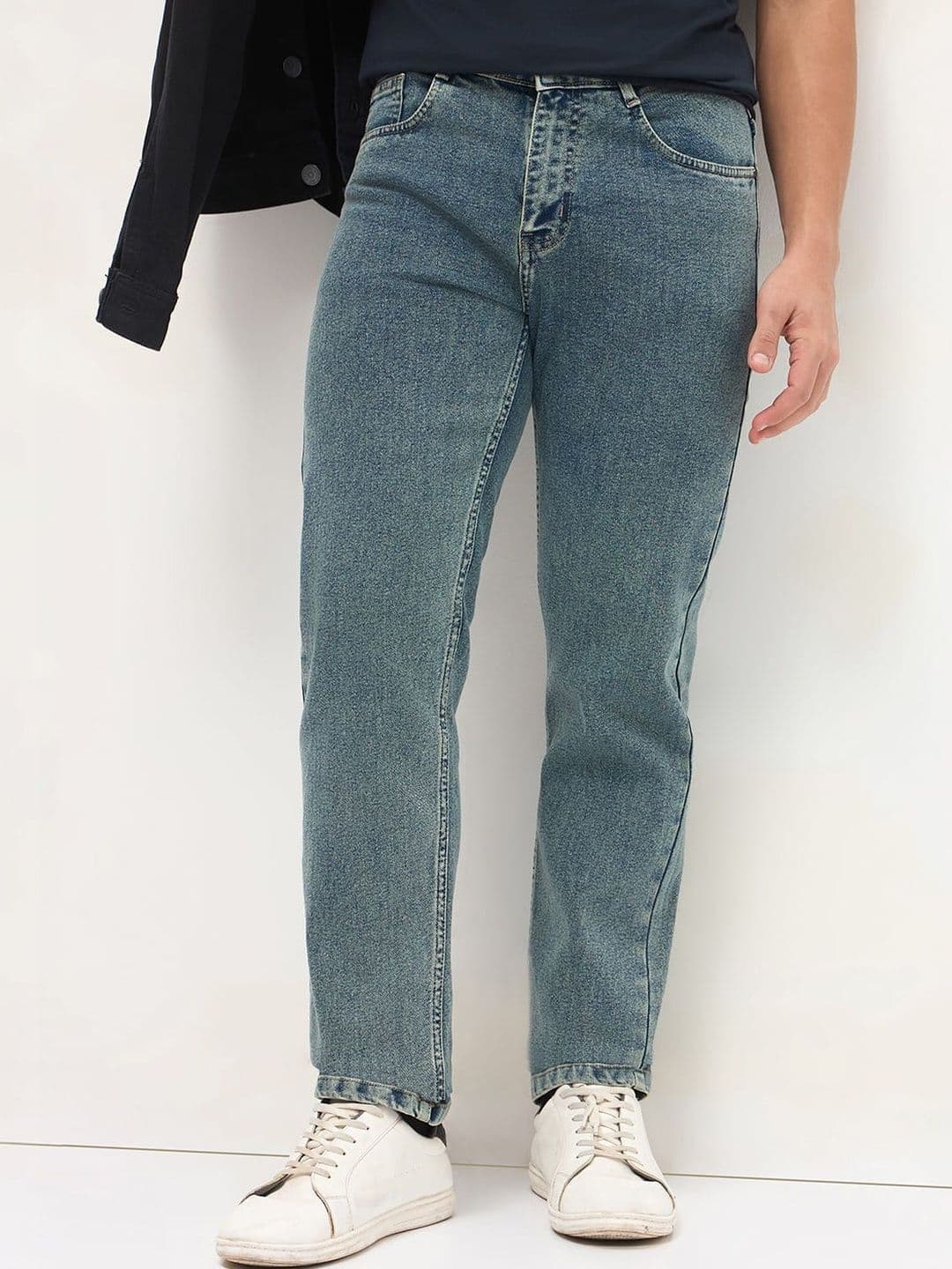 Urbano Fashion Men Regular Fit Mid-Rise Heavy Fade Stretchable Jeans - view 1