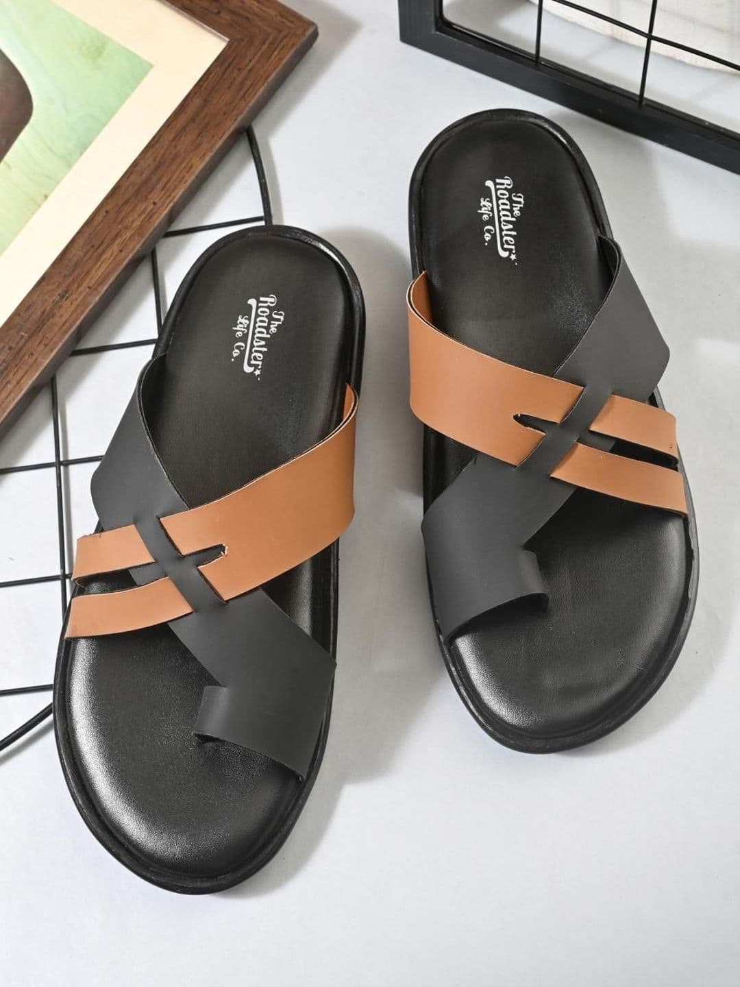 The Roadster Lifestyle Co Men Criss-Cross Slip-On Comfort Sandals - view 1