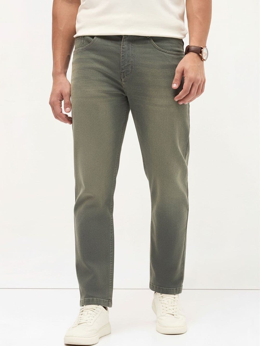 Urbano Fashion Men Regular Fit Mid-Rise Heavy Fade Stretchable Jeans - view 1