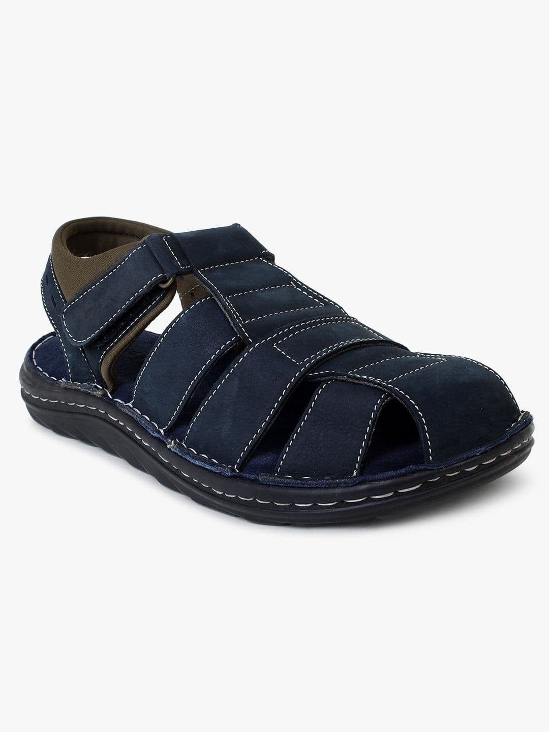 Mardi Gras Men Leather Fisherman Sandals - view 1