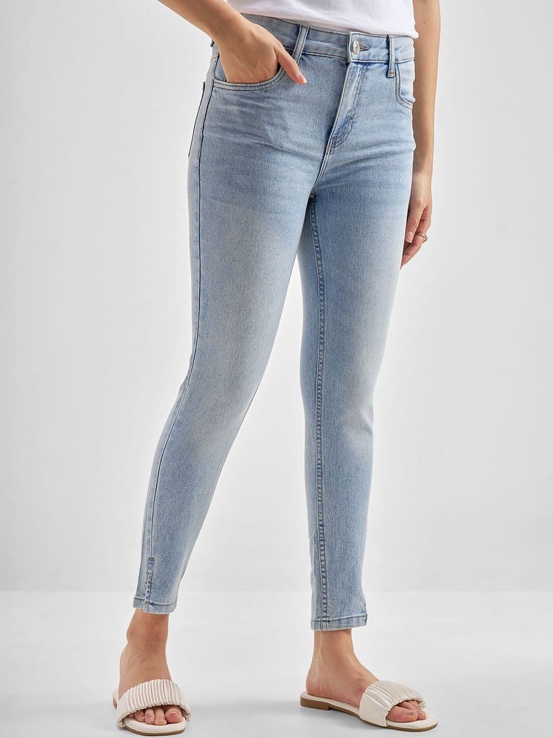 Basics By Tokyo Talkies Women Mid-Rise Light Fade Jeans - view 1