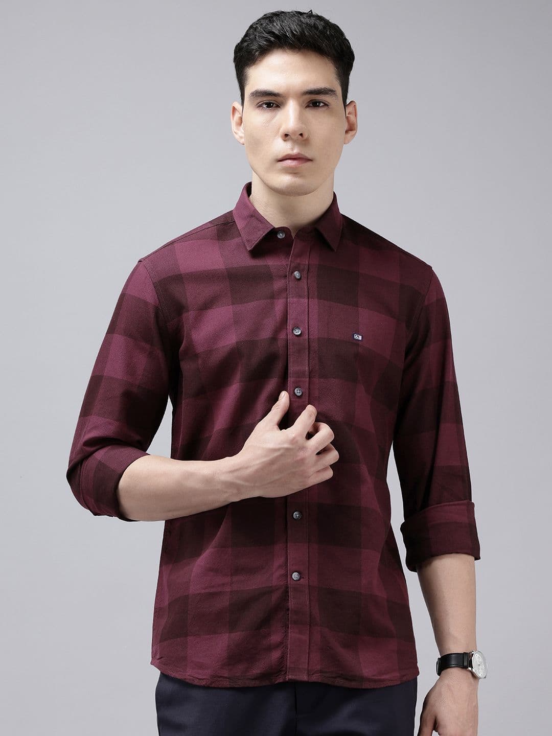 Arrow Sport Slim Fit Buffalo Checked Pure Cotton Casual Shirt - view 1