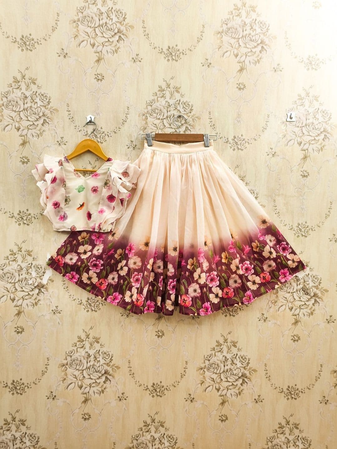 JOVK DESIGN Kalamkari Tilak Printed Lehenga Choli - view 1