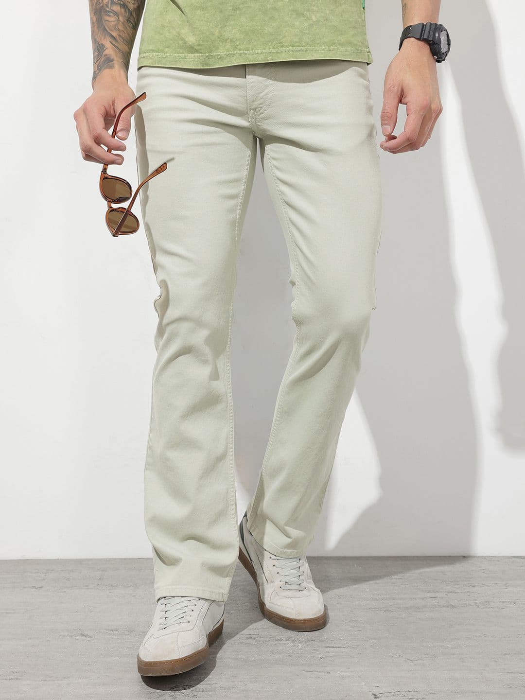 The Roadster Life Co. Men Bootcut Stretchable Jeans - view 1