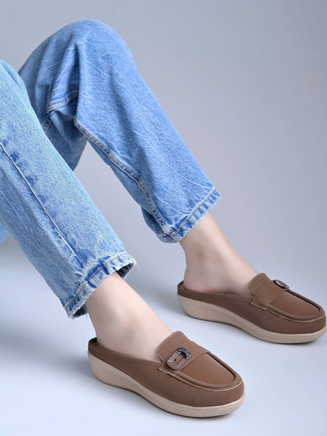 DressBerry Women Textured Mules - view 1