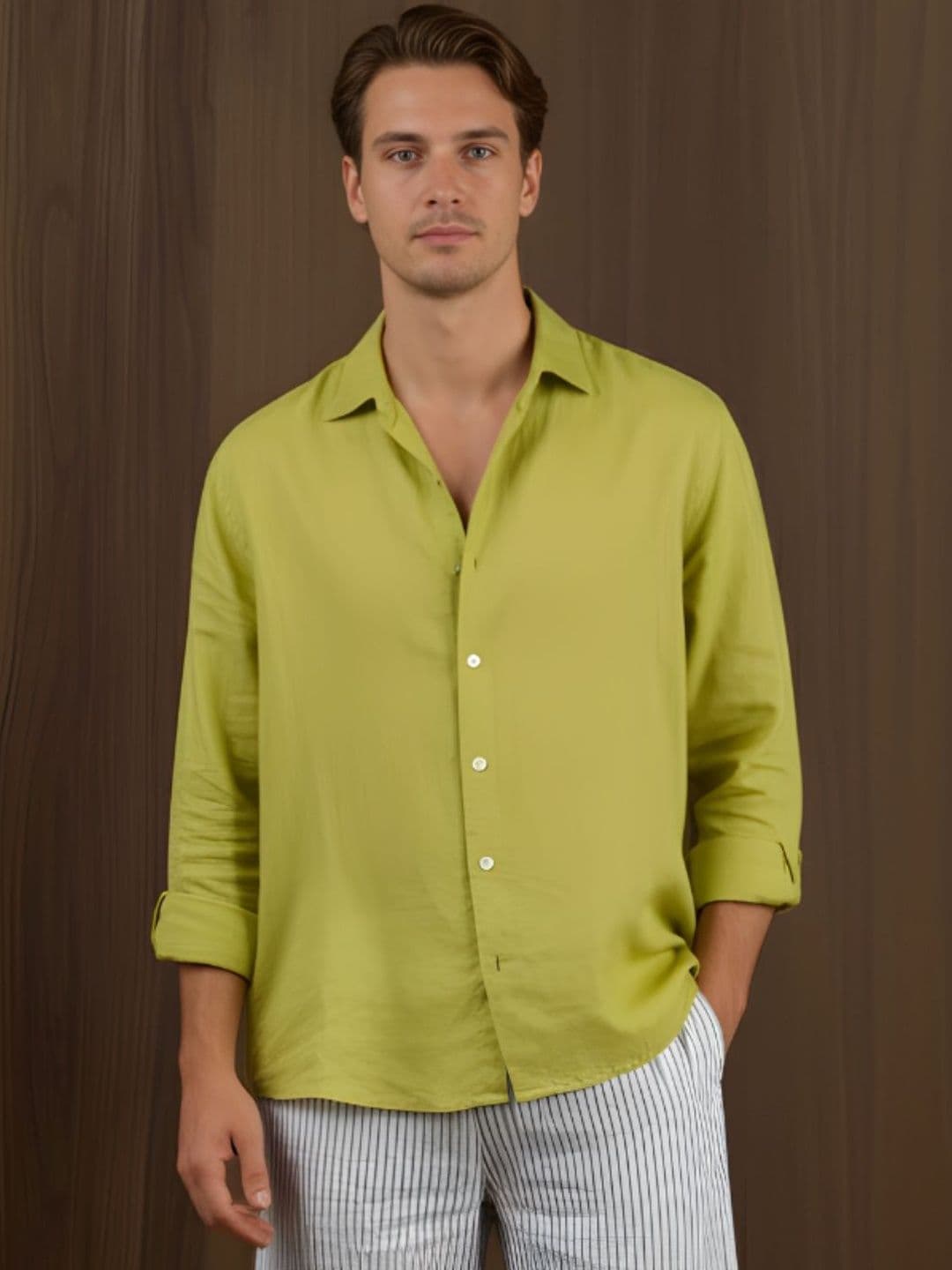 NISHORAMA Veer Linen Blend Long Sleeves Shirt - view 1