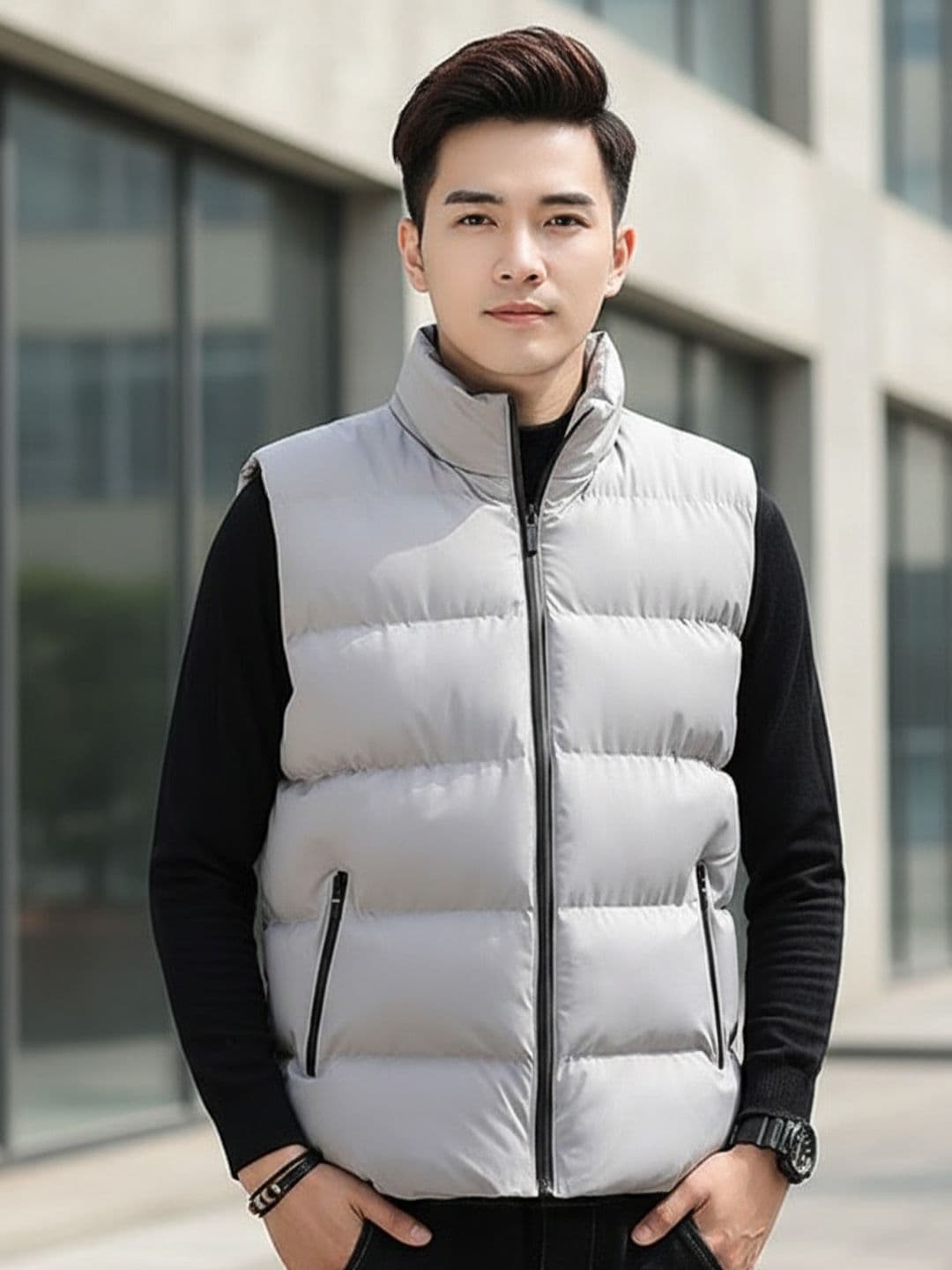 Mast & Harbour Men Stand Collar Puffer Jacket - view 1