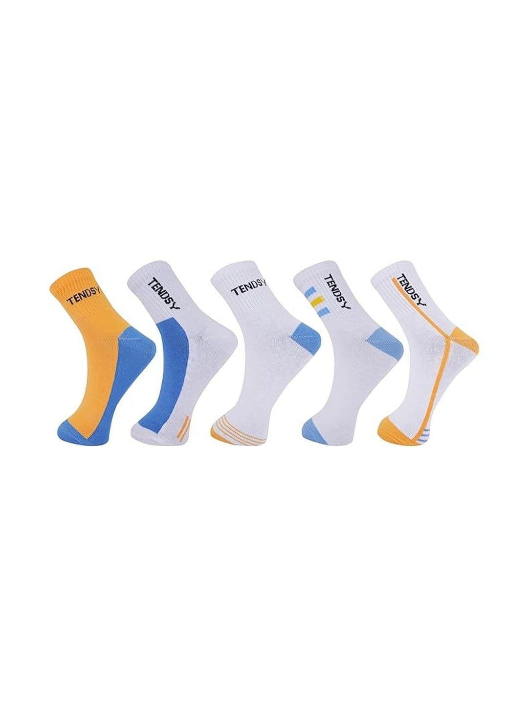 TENDSY Unisex Pack of 5 Patterned Cotton Ankle Length Socks - view 1