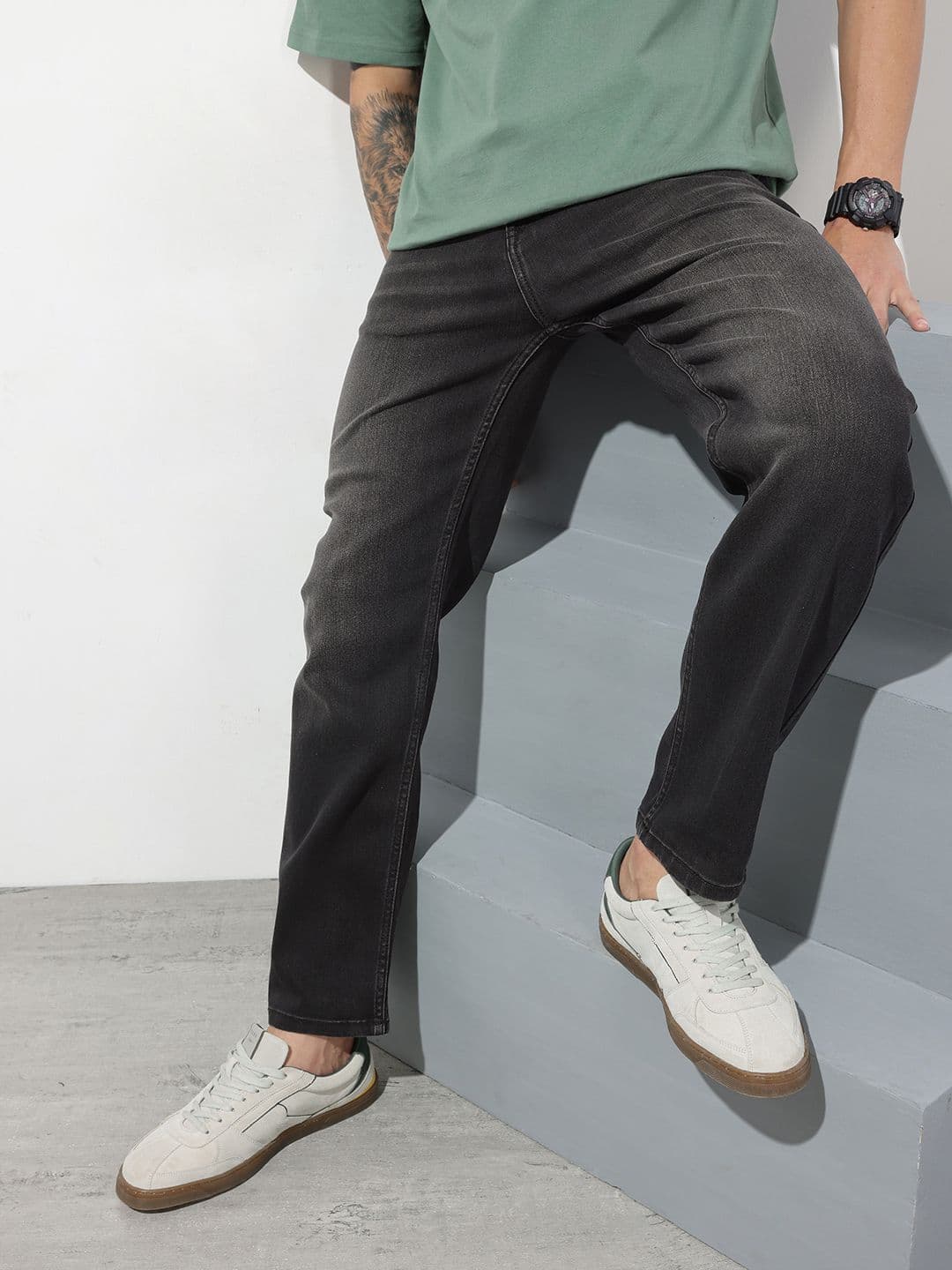 The Roadster Life Co. Men Straight Fit Light Fade Stretchable Jeans - view 1