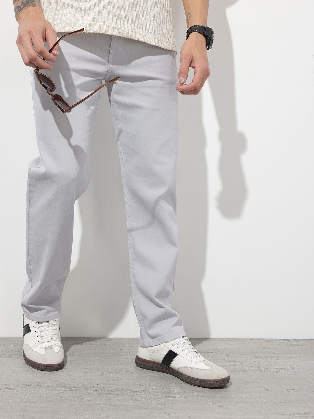 The Roadster Life Co. Men Straight Fit Mid-Rise Stretchable Jeans - view 1
