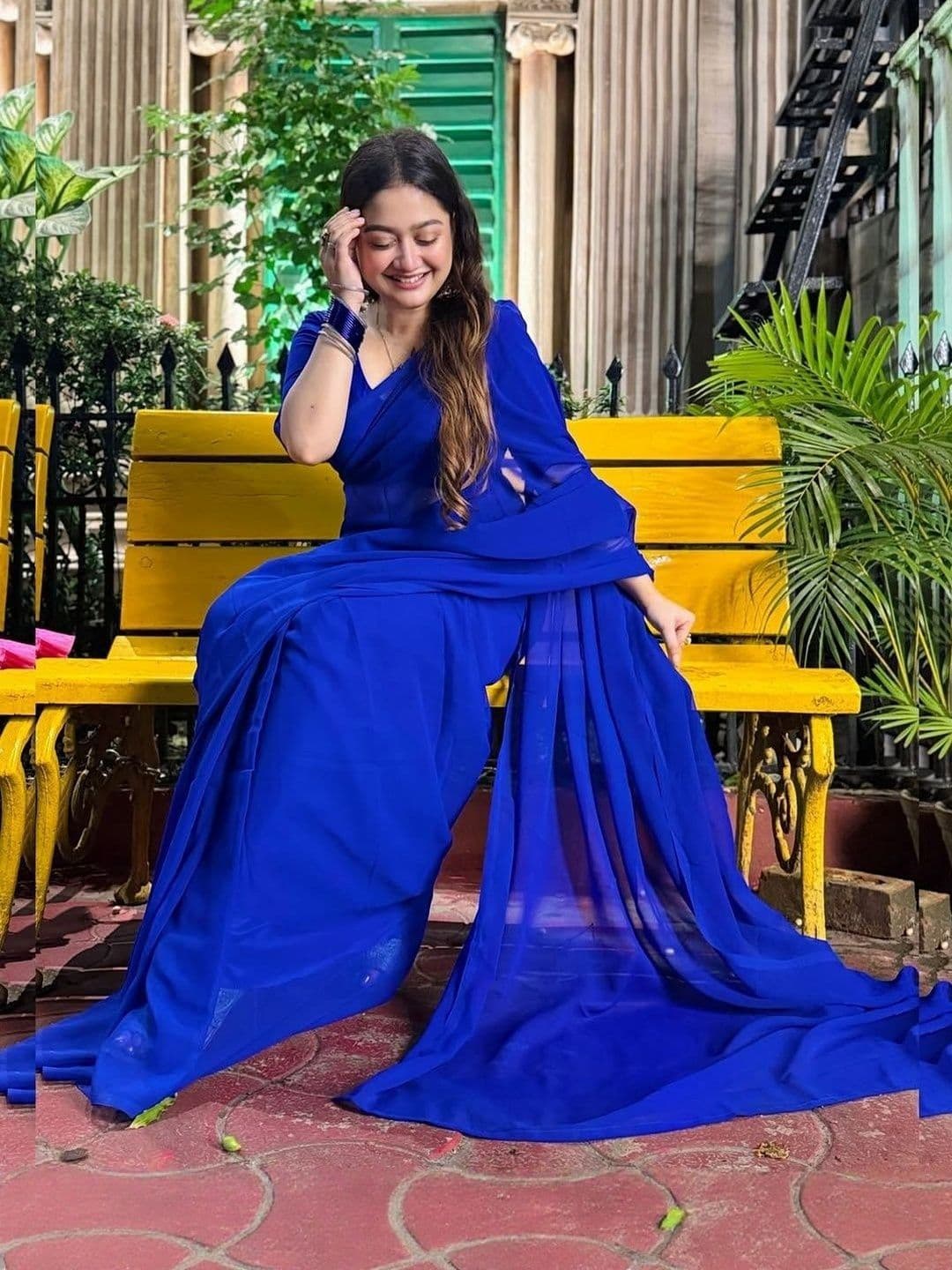 STYLE MODA Poly Georgette Saree - view 1