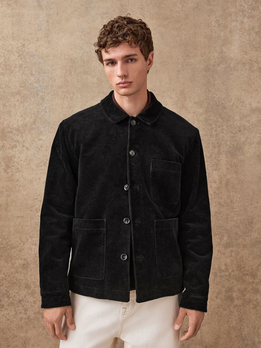 NEXT Ribbed Spread Collar Corduroy Tailored Jacket - view 1