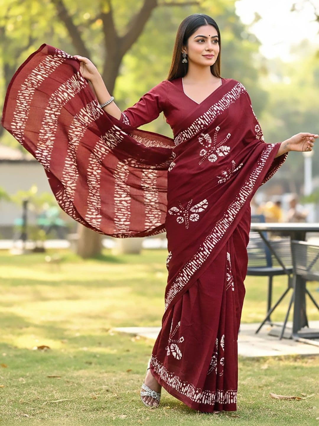 Urban Pallu Batik Pure Cotton Handloom Saree - view 1