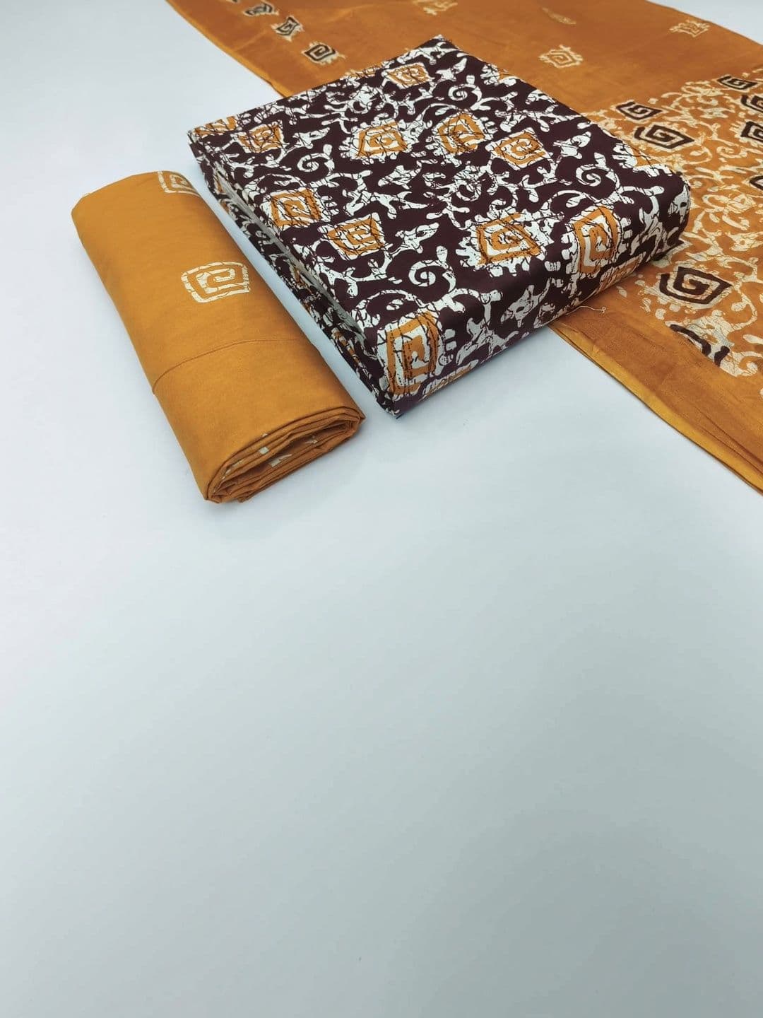 Keshar Printed Pure Cotton Unstitched Dress Material - view 1
