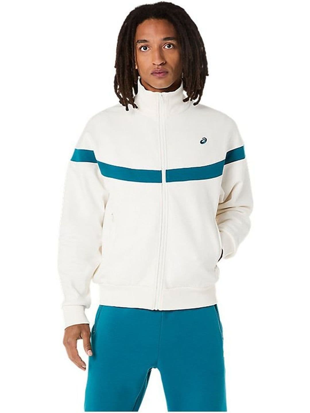 ASICS Cotton Mock Collar Sporty Jacket - view 1