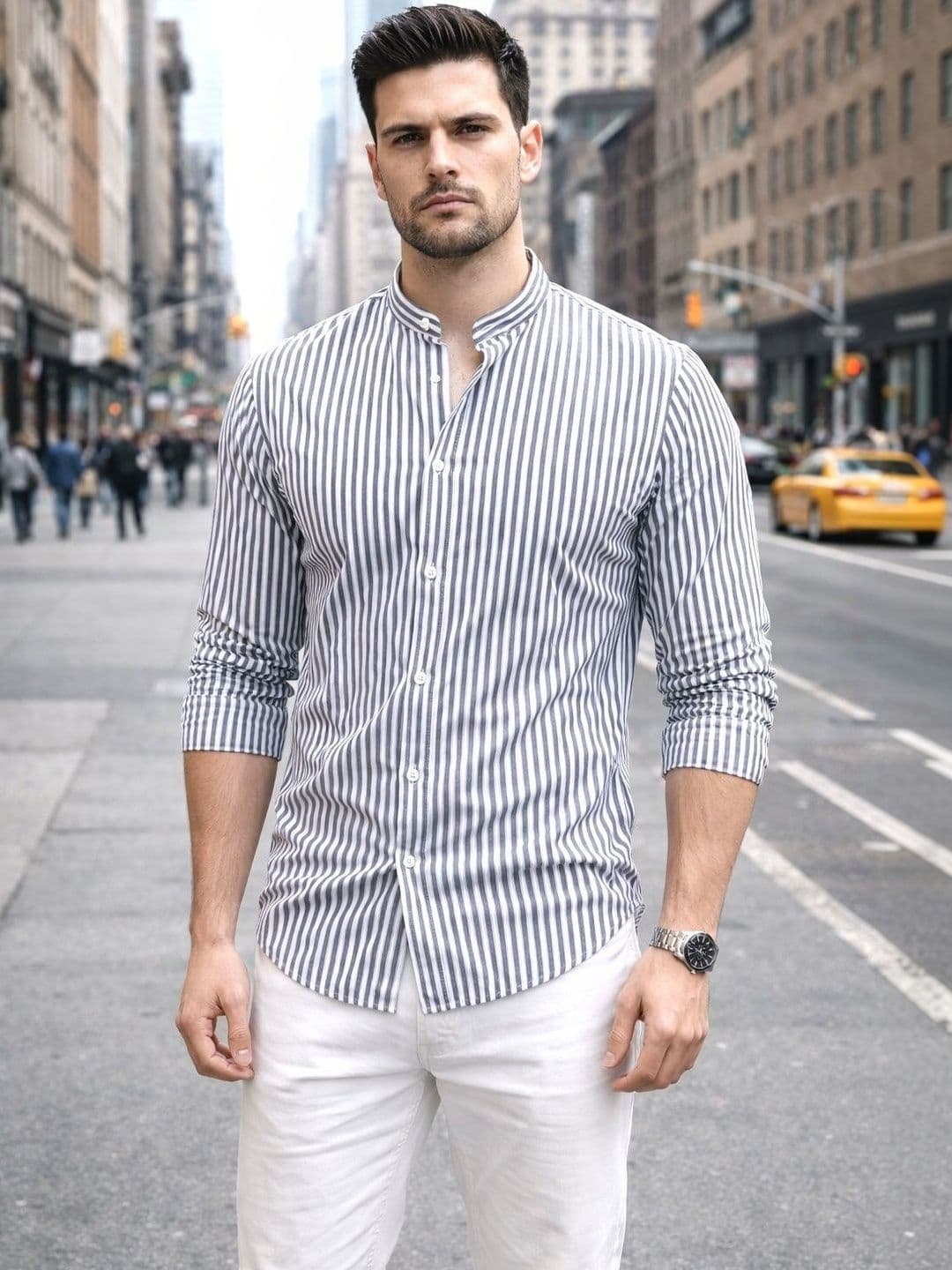 HERE&NOW Men Smart Striped Casual Shirt - view 1