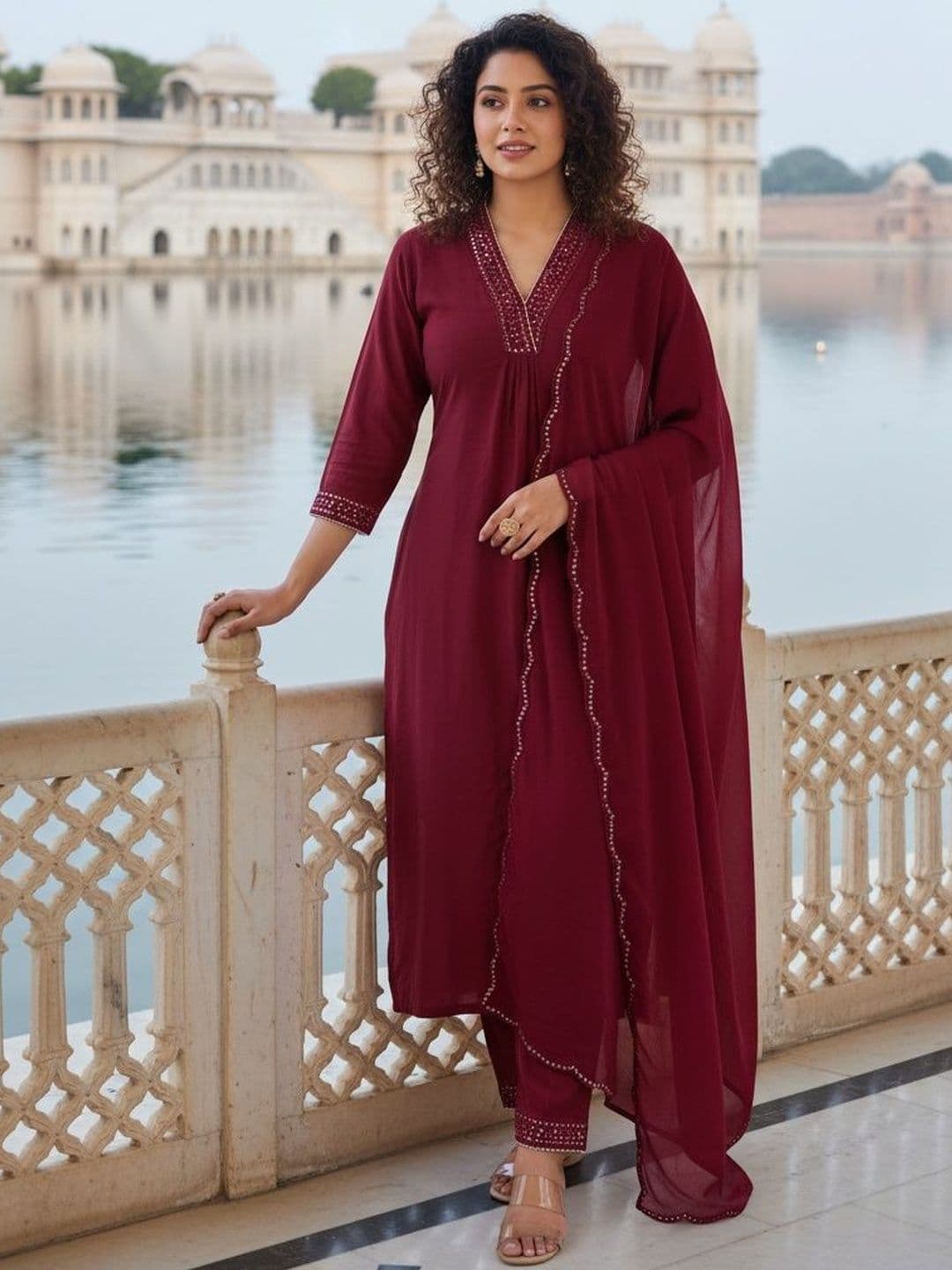SZN Women Regular Kurta with Trousers & With Dupatta - view 1