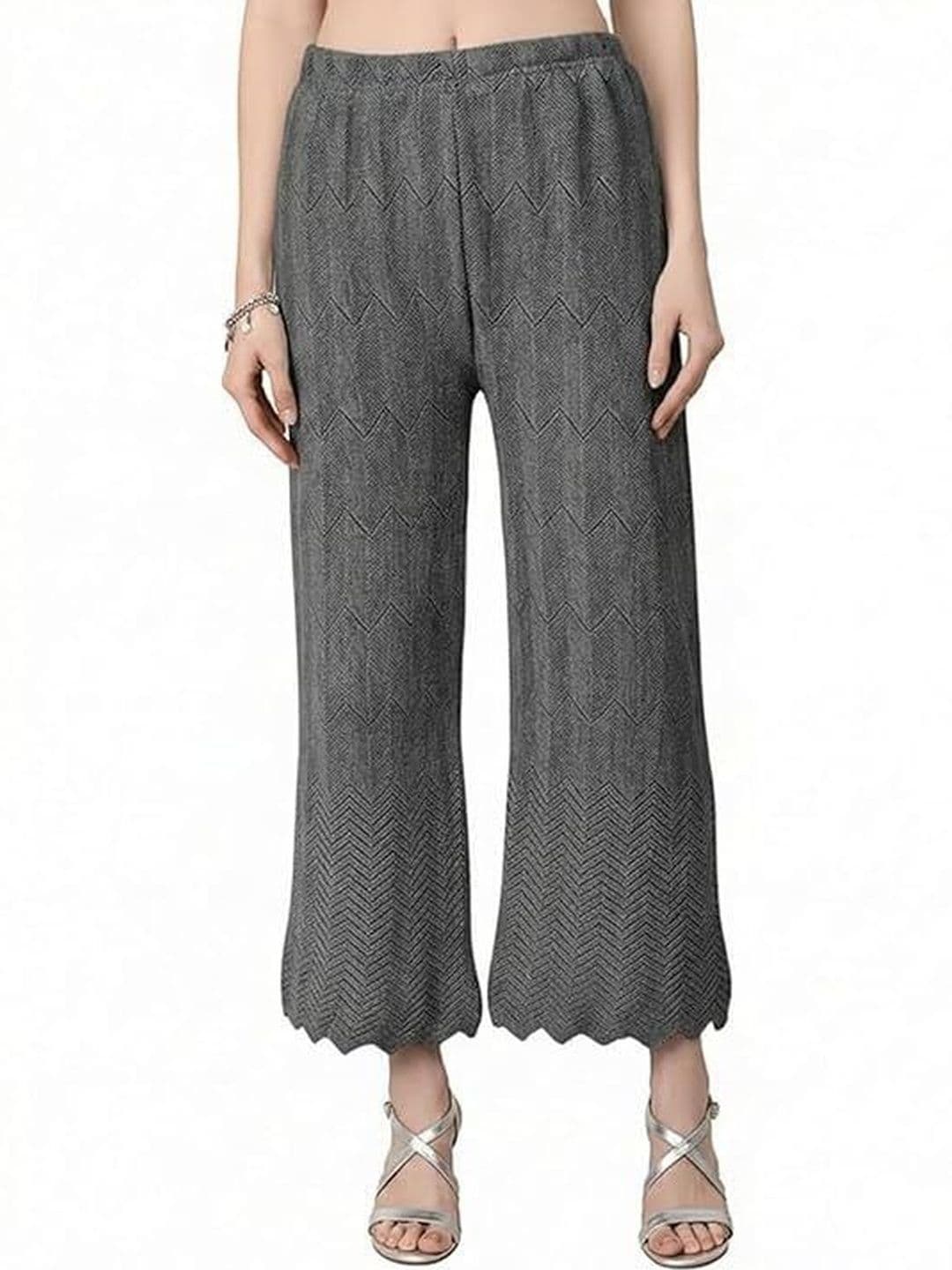 Thrifty Thread Women Knitted Palazzos - view 1