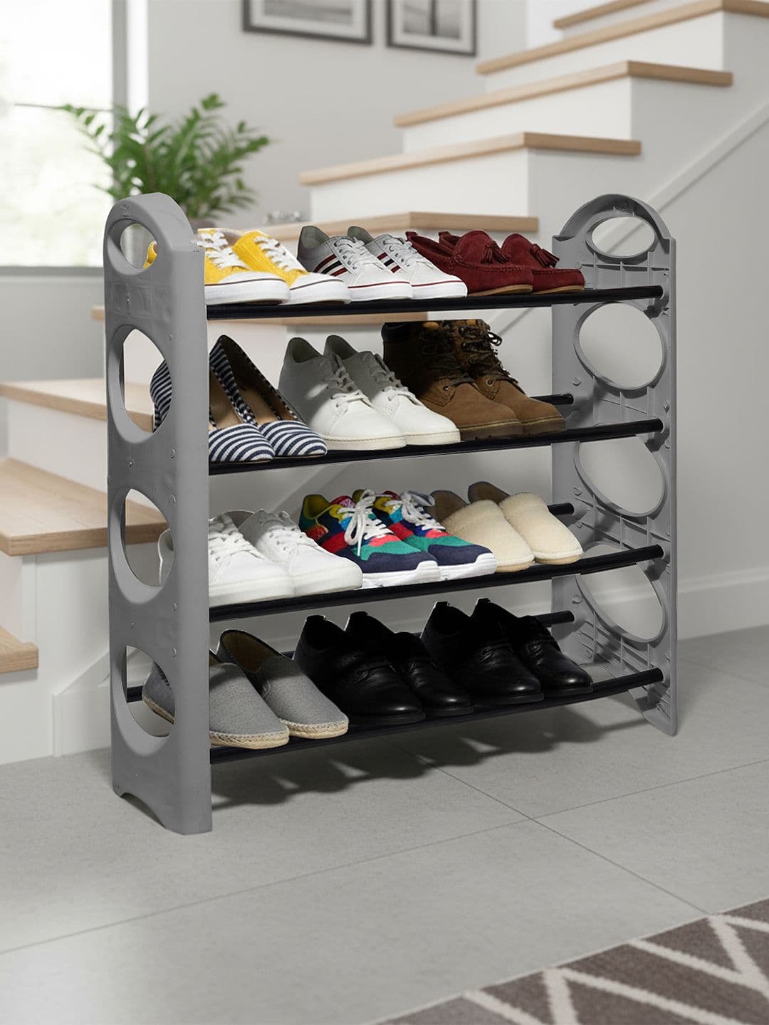 Rmerchants Grey 4 -Tier Plastic Shoe Storage Rack - view 1