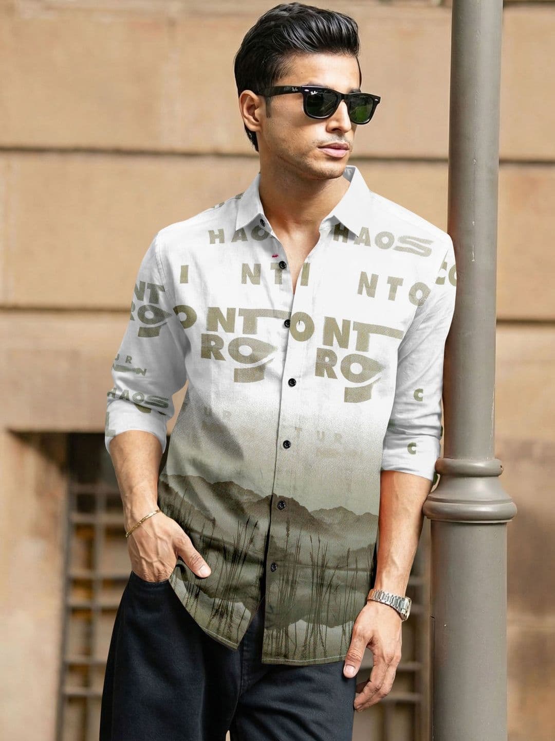 SANBROS Men Printed Casual Shirt - view 1