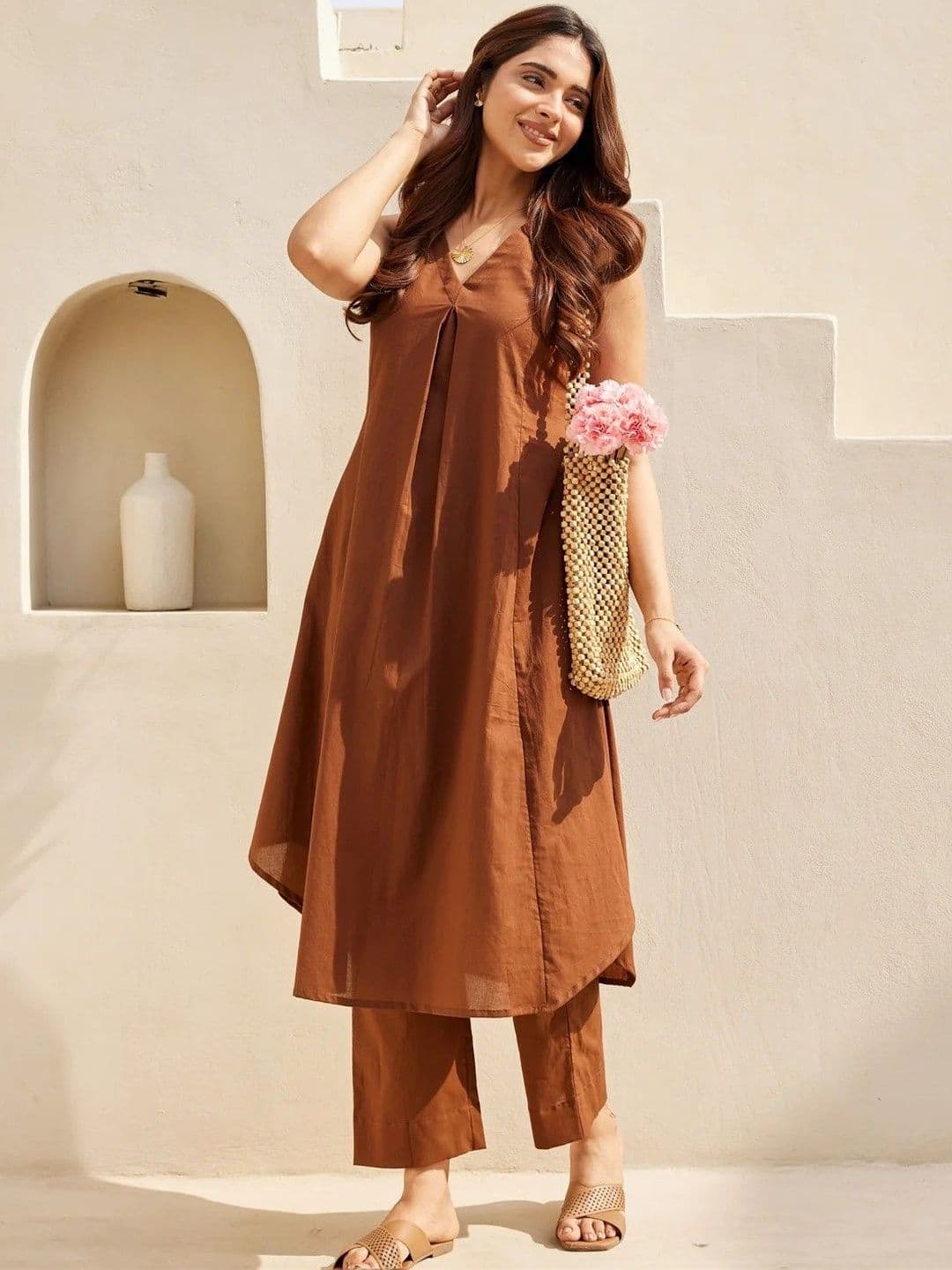 HERE&NOW Women Regular Kurta with Trousers - view 1